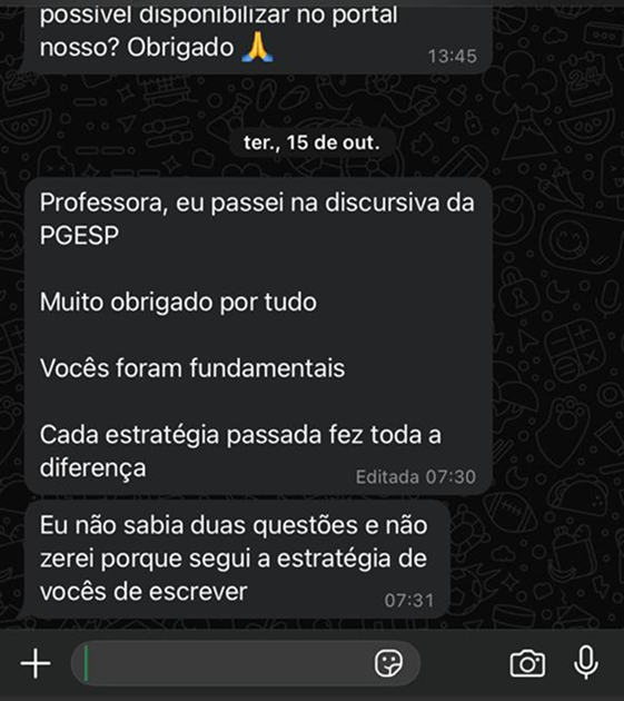 Depoimento de aluno do Revisão