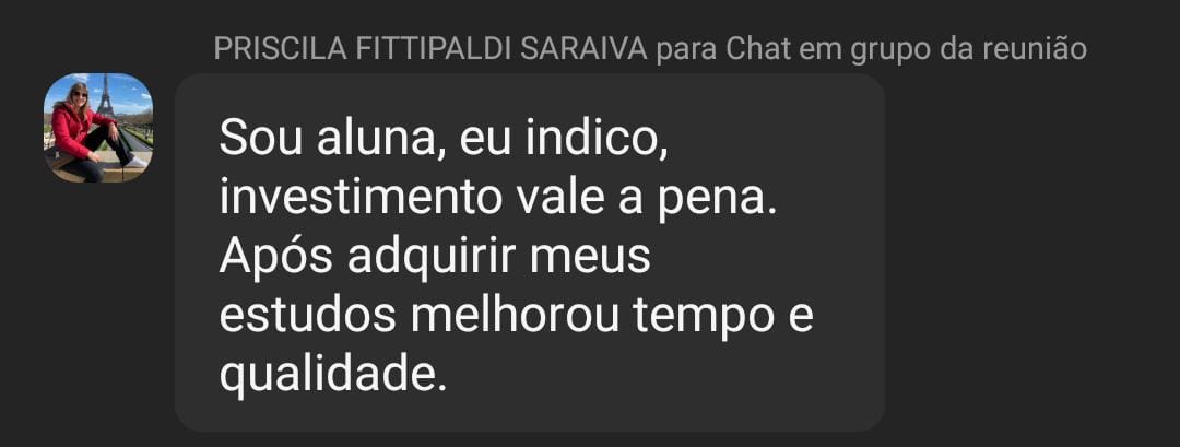 Depoimento de aluno do Passaporte Vitalício 6