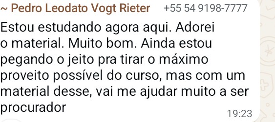 Depoimento de aluno do Revisão